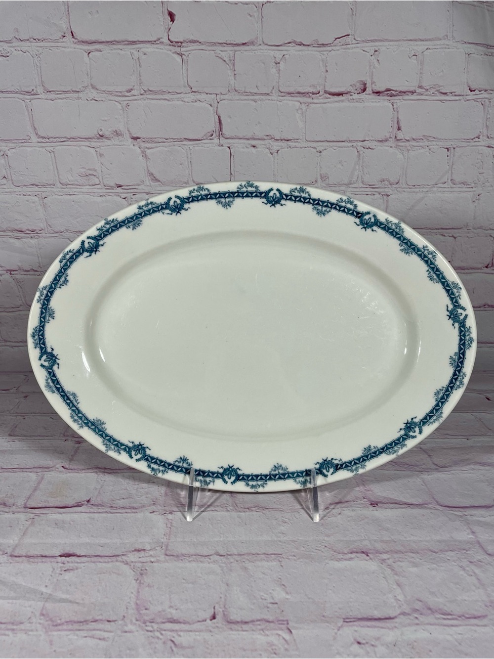 Vintage Scammell’s Restaurant Ware Lamberton China Blue and White Oval Platter